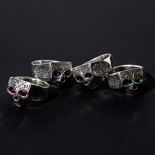 ジムスカル　サファイア　フラッシュポイント　17号 FLASH POINT Flash Point JIM SKULL ENGRAVED-SE-SAPPHIRE : CG
