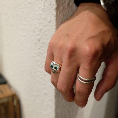 Flash Point JIMSKULL RING JOHNNY DEPP NEVER FEAR TRUTH 合成エメラルドCG限定。の画像