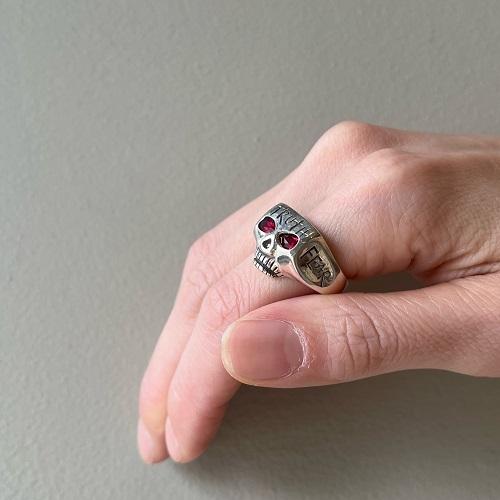 Flash Point JIMSKULL RING JOHNNY DEPP NEVER FEAR TRUTH 合成ルビーの画像
