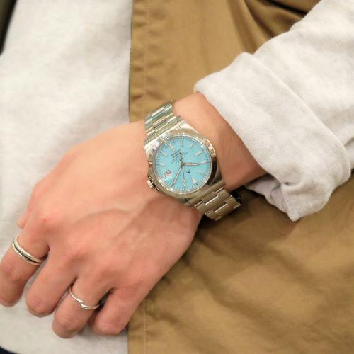 NAVAL WATCH Produced by LOWERCASE・ターコイズ・3連・自動 NAVAL WATCH Produced by LOWERCASE・ターコイズ・3連・自動