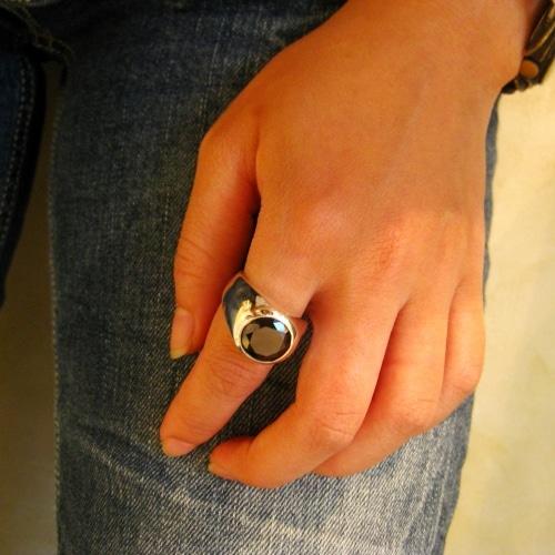 モリーヴ mollive BK ZIRCONIA SILVER RING 木村拓哉さん着用 : CG