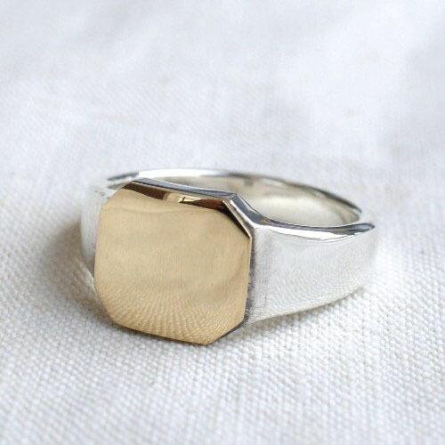MOLLIVE 指輪 リング 9号 MATCH RING シルバー K18 モリーヴ mollive COMBI SIGNET RING SV+K18 : CG-STORE - 通販