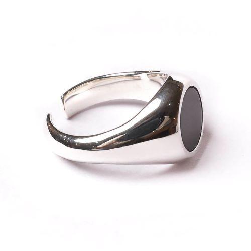 モリーヴ mollive ONYX RING SIGNET FLAT ROUND SMALL : CG-STORE