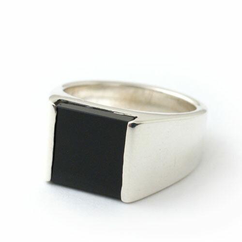 モリーヴ mollive ONYX RING SIGNET FLAT SQUARE : CG-STORE - 通販