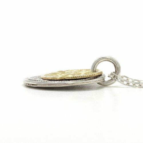 SYMPATHY OF SOUL B.C. Coin Necklace / Hope Sun - Silver×K18Yellow Goldの画像