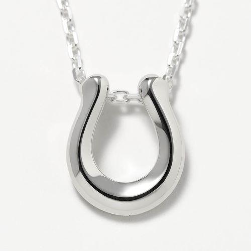 SYMPATHY OF SOUL Ridge Horseshoe Necklace Large - Silverの画像