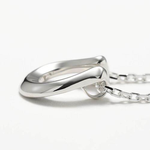 SYMPATHY OF SOUL Ridge Horseshoe Necklace Large - Silverの画像
