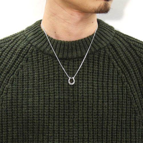 SYMPATHY OF SOUL Ridge Horseshoe Necklace Large - Silverの画像
