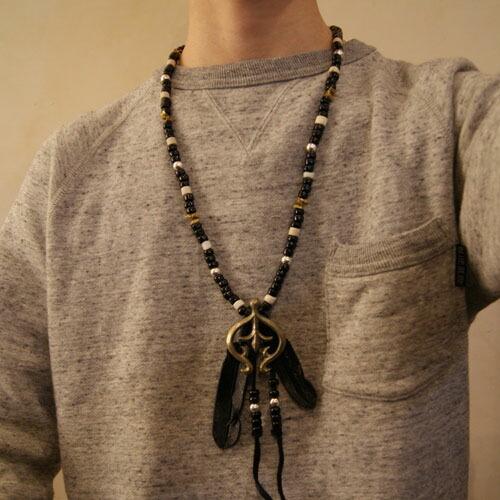 Rooster King &Co Rooster King & Co. Naja Black Feather&Beads