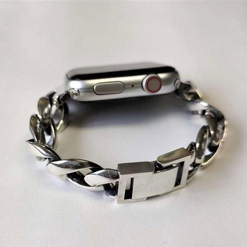 Apple Watch シルバー925 ウォッチブレス　45mm対応 モリーヴ APPLE WATCH BAND SILVER925 BRACELET(名入れ可能