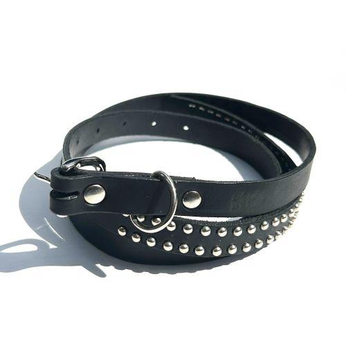 mollive HeavyOZ CG別注 STUDS LETHER NARROW BELT
