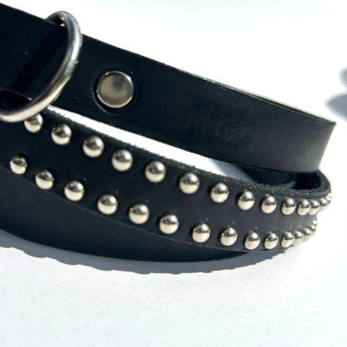 mollive HeavyOZ CG別注 STUDS LETHER NARROW BELT