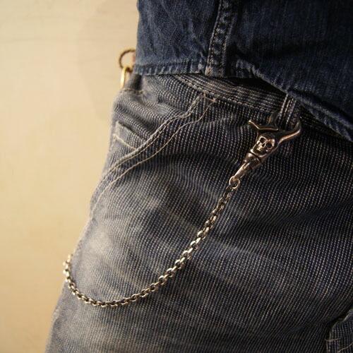 mollive Heavy Oz SKINNY WALLET CHAIN SKULLの画像