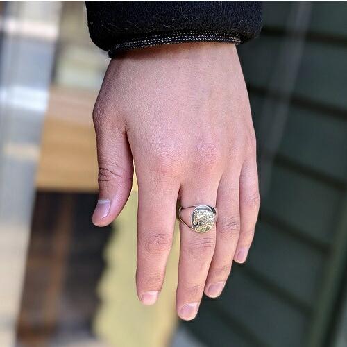 Peanuts＆Co. PHARAOHS HORSES RING OVAL SMALL/SILVER×K10の画像