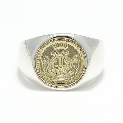 SYMPATHY OF SOUL Classic Coin Ring / Good Luck - Silver×K18Yellow Goldの画像