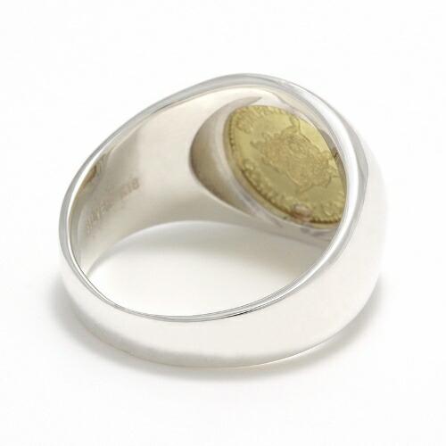 SYMPATHY OF SOUL Classic Coin Ring / Good Luck - Silver×K18Yellow Goldの画像