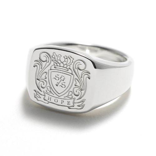 SYMPATHY OF SOUL Medium Signet Ring - Silver