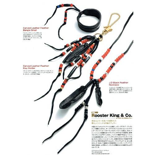 Rooster King & Co.・J.D Black Feather Necklace Red Rooster King & Co.・J.D Black Feather Necklace Red