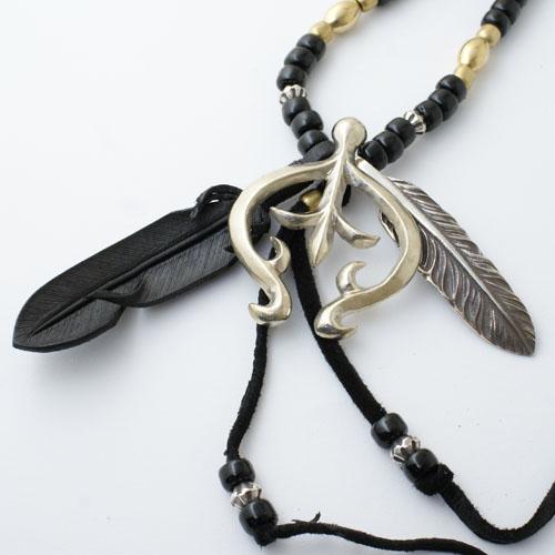 Rooster King & Co.×LYNCH SILVERSMITH FEATHER NECKLACE with