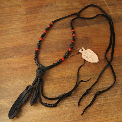 Rooster King &Co Rooster King & Co. Skull Head top&Beads Necklace