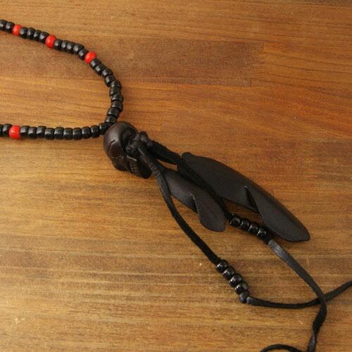 Rooster King &Co Rooster King & Co. Skull Head top&Beads Necklace