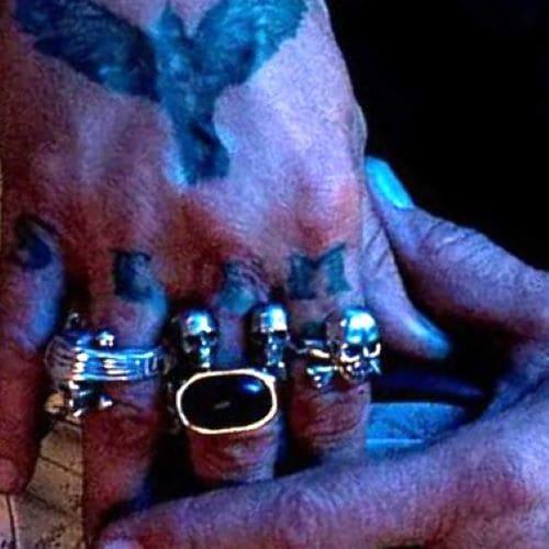 ジョニーデップ 着用 ダレンシモニアン シルバー ピンズ 2個セット Darren Simonian Skull And Cross Bones Ring JohnnyDepp : CG-STORE
