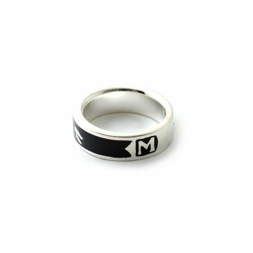 SAHRIVAR Black Enameled Ring（SILVER）｜cg-store｜02