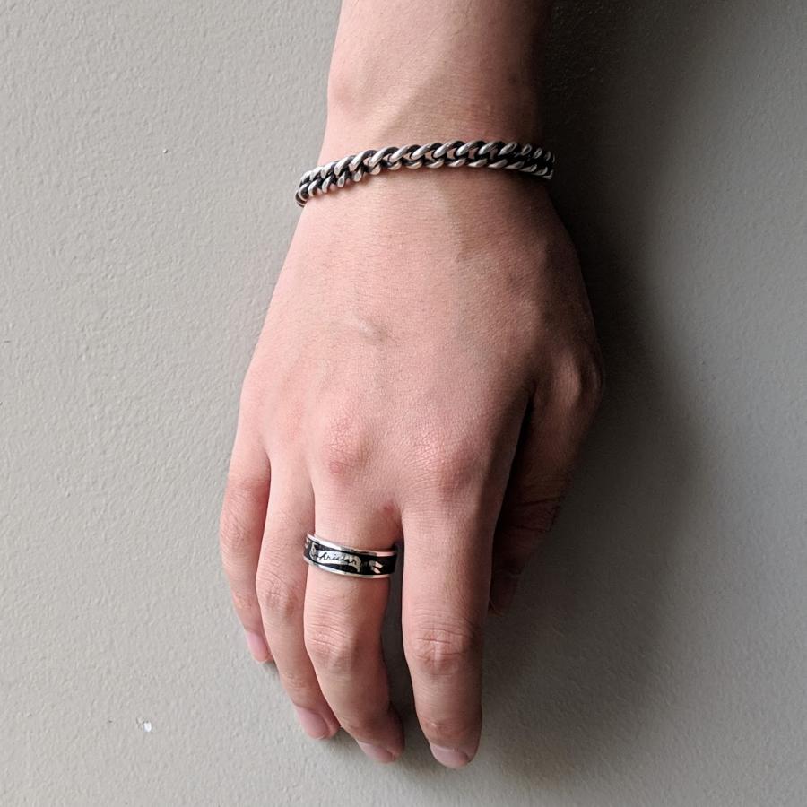 SAHRIVAR（シャフリーヴァル） SAHRIVAR Black Enameled Ring（SILVER