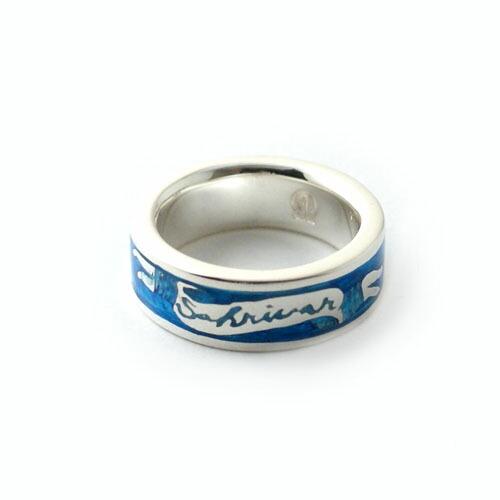 SAHRIVAR Blue Enameled Ring（SILVER）｜cg-store