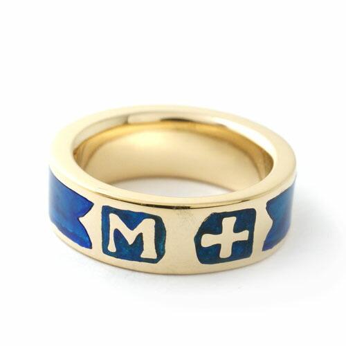 SAHRIVAR Blue Enameled Ring (GOLD Plating) UVERworld TAKUYA∞ model｜cg-store｜02