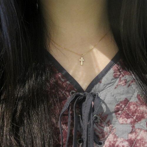 Vantique（ヴァンティーク） Vantique CROSS DIA GOLD NECKLACE 佐藤健