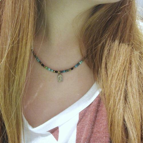 Vantiqueネックレス Vantique（ヴァンティーク） Vantique ONYX TURQUOISE NECKLACE : CG