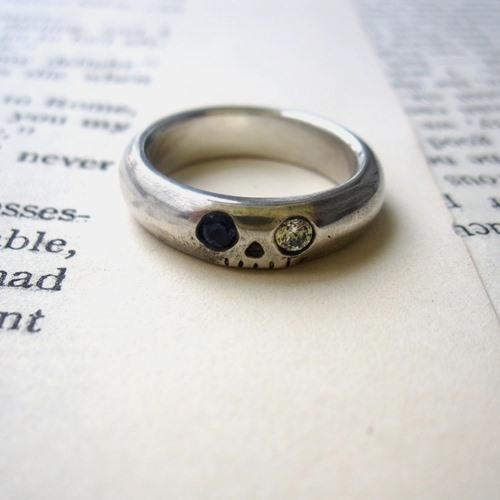 Vantique（ヴァンティーク） Vantique FUNNY SKULL RING/L BLUE&CLEAR