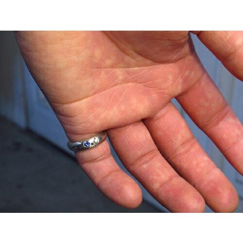 Vantique（ヴァンティーク） Vantique FUNNY SKULL RING/L BLUE&CLEAR