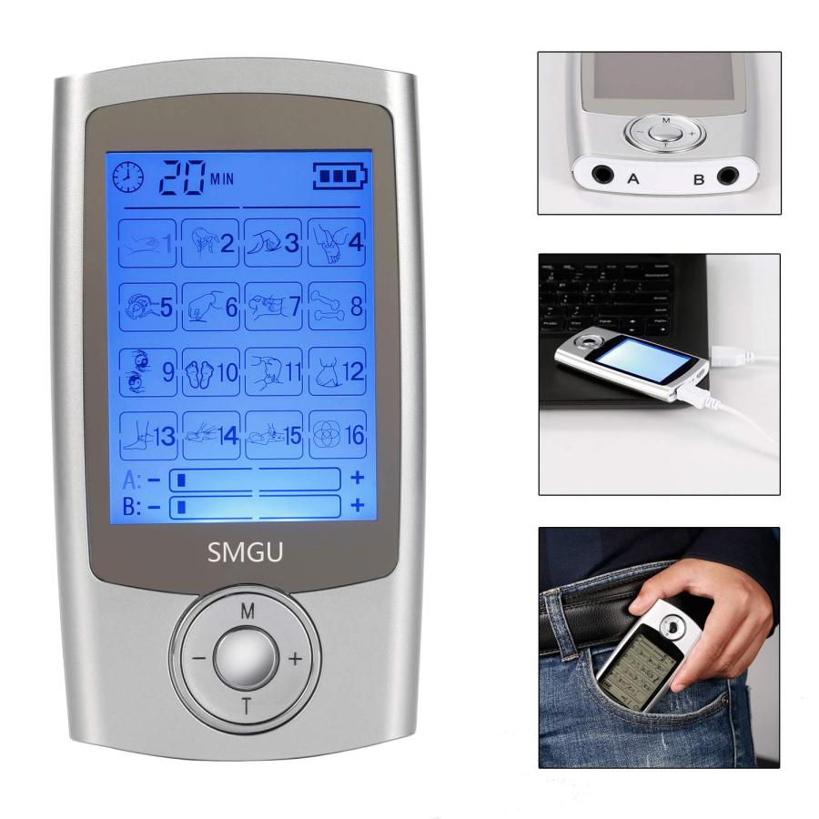 マッサージ機 低周波マッサージ 16種類のマッサージモード 20段階調節