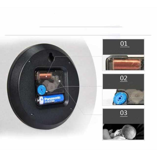 壁掛け時計 おしゃれ 北欧 連続秒針 静音 シンプル モダン フレーム