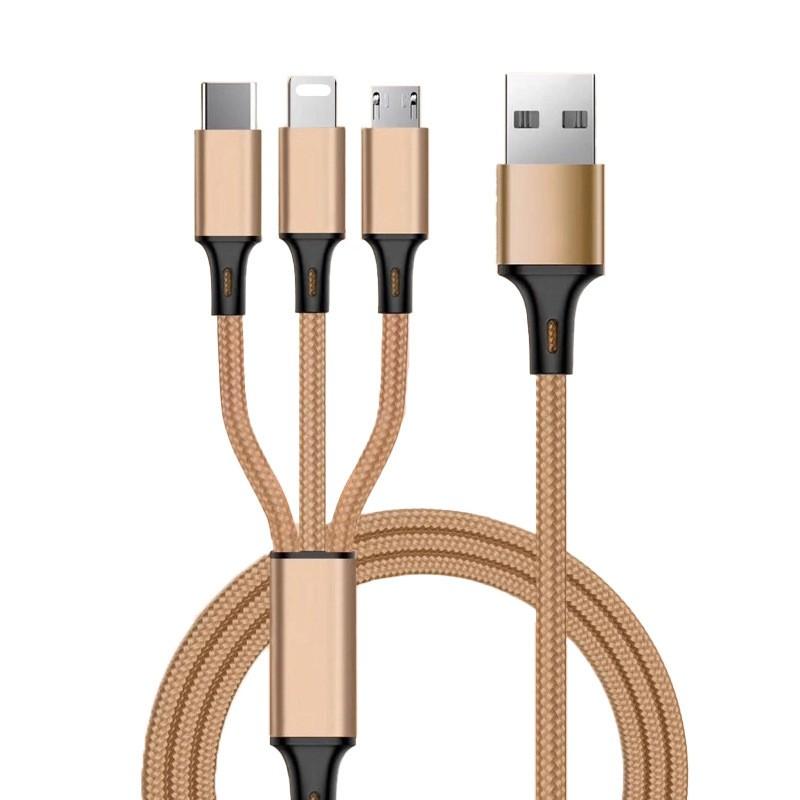 期間限定」iPhoneケーブル Type-Cケーブル Micro USBケーブル 3in1充電 