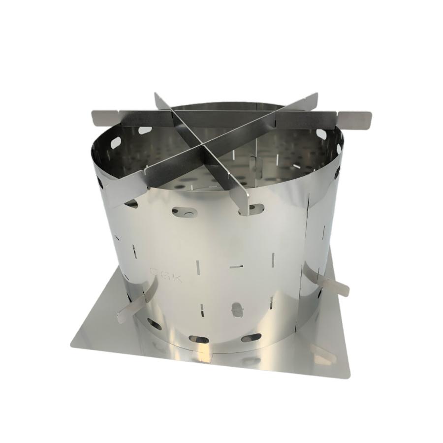 CGK 巻き薪ストーブL トリプル コンパクト ステンレス ネイチャー