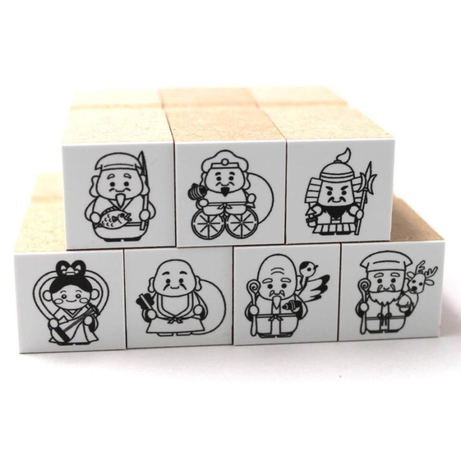 七福神ミニはんこ 台12mm : ゴムケンのお手軽スタンプ e-store