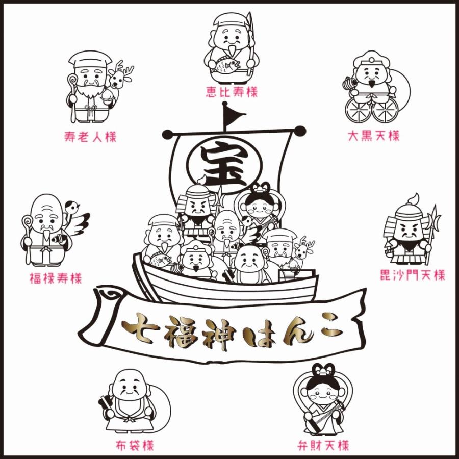 七福神ミニはんこ 台12mm : ゴムケンのお手軽スタンプ e-store