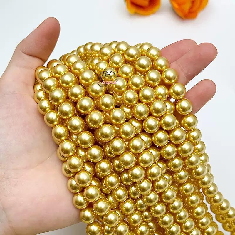 送料無料 花珠貝パールネックレス セミロング 大粒10mm真珠80cm ピアス 