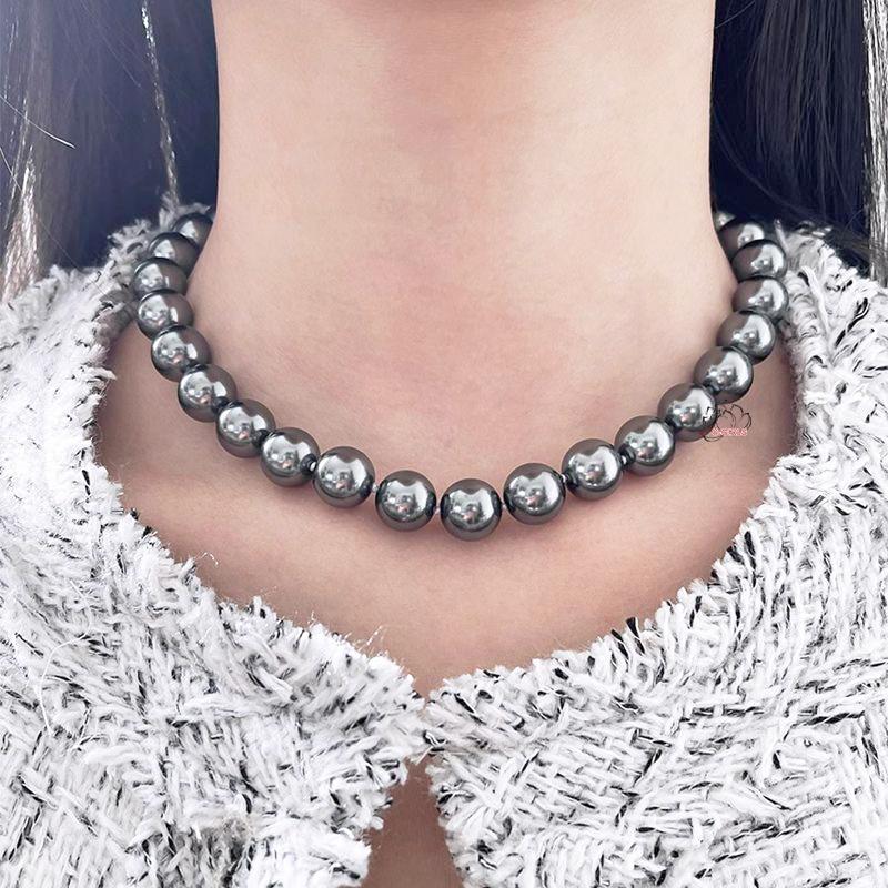 花珠貝パール定番ネックレス ピアス セット 12mm真珠50cm ホワイト ブラック 全品ギフトラッピング 卒業式 入学式 冠婚葬祭 送料無料 プレゼント 贈物 送料無料