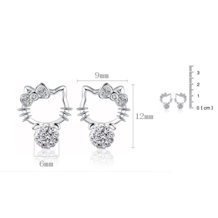 5A級 ダイヤモンドCZ ハロー セット ピアス キティ ペンダント