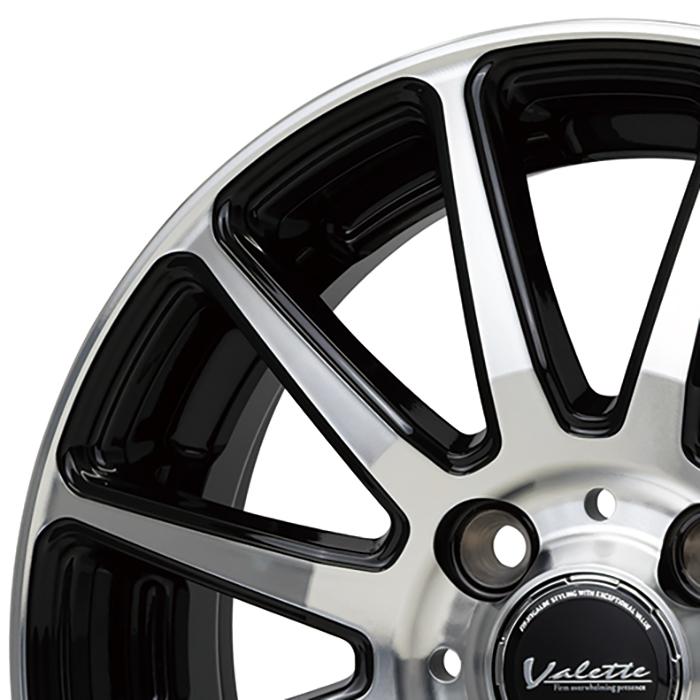 VALTEE 14インチアルミホイール タイヤ4本セット HOT STUFF（ホットスタッフ） アルミホイール 14インチ 4本セット 軽