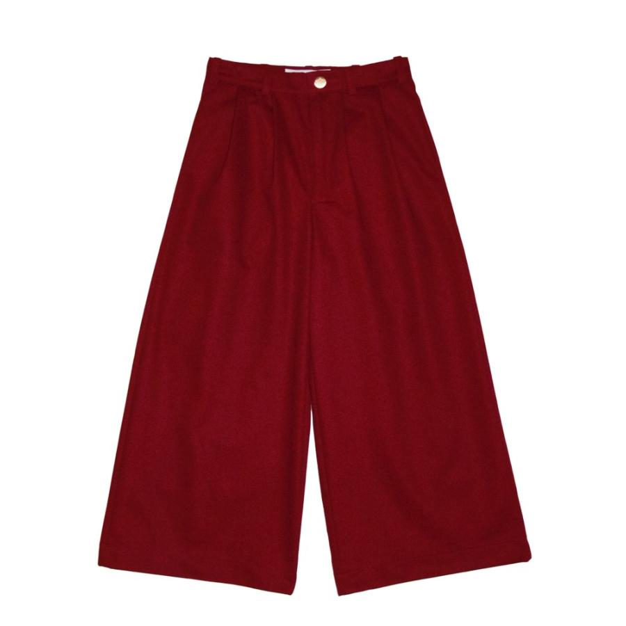 Autumn Wide Pants Wine Red | 
