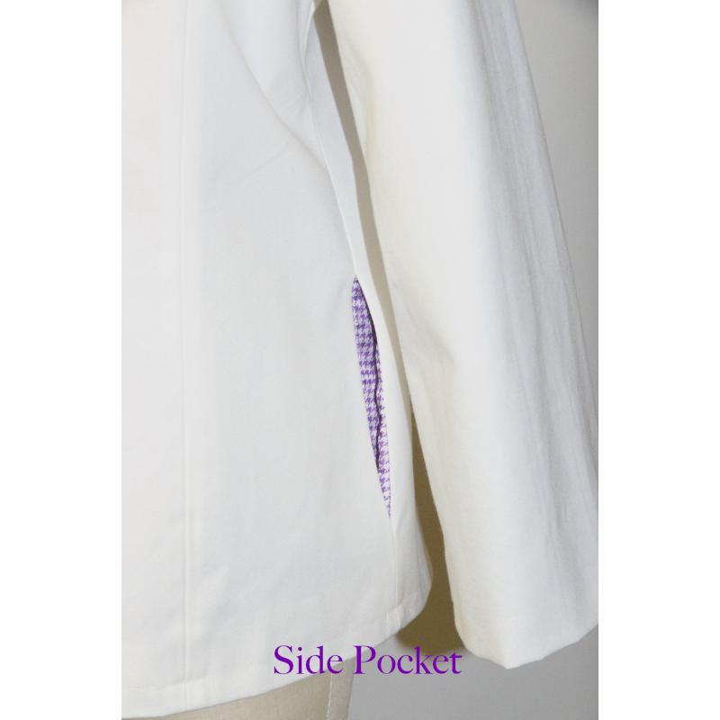 Denim Tailored Jacket White Purple13 |  | 13