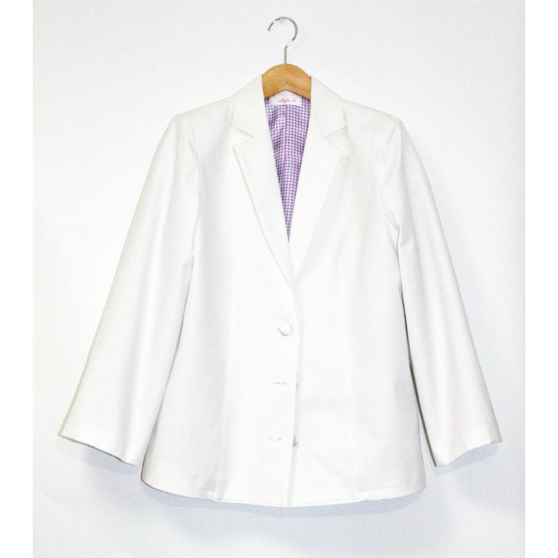 Denim Tailored Jacket White Purple13 |  | 03
