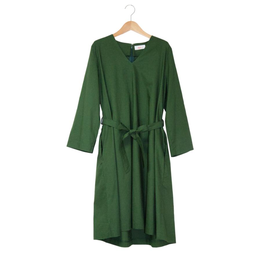 Green Vネック Longsleeve Onepiece |  | 01
