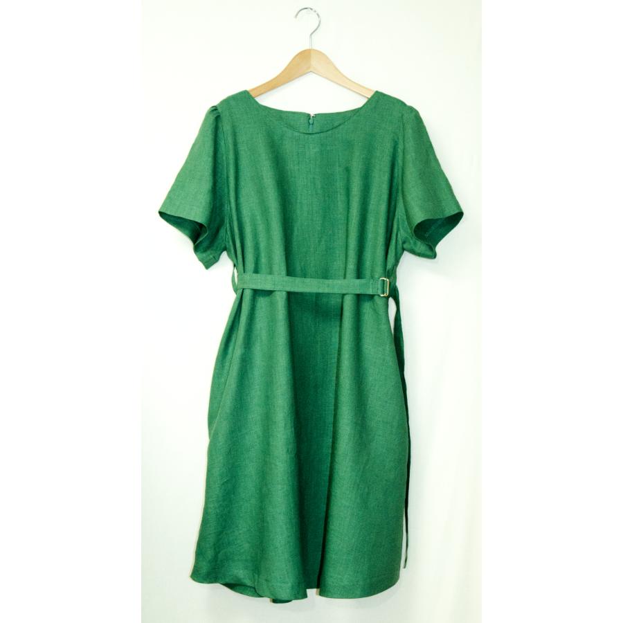 Summer One-piece Green Linen L |  | 01