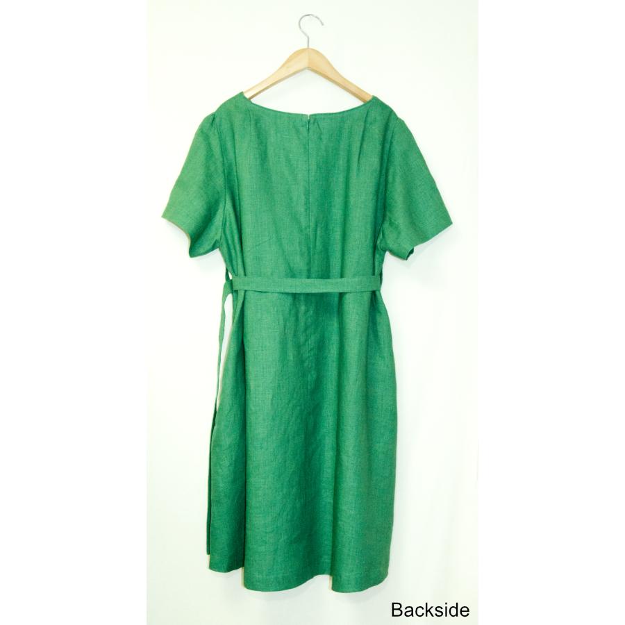 Summer One-piece Green Linen L |  | 04